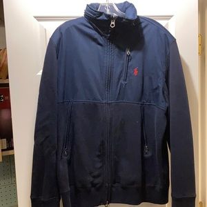 Men’s Polo lightweight jacket with zip out hood, size large
